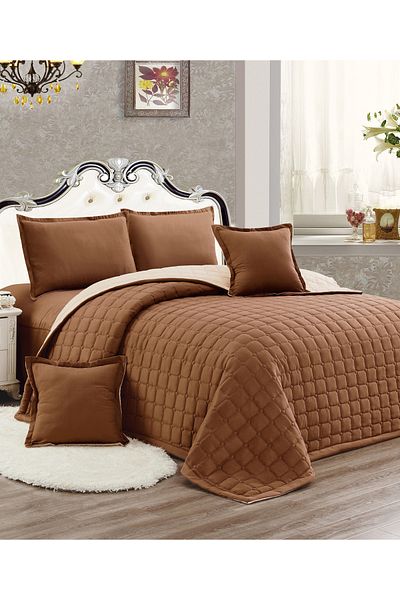 Generic Compressed two-sided Comforter Set Twin Size Tow color, 4 Pieces, Single Size