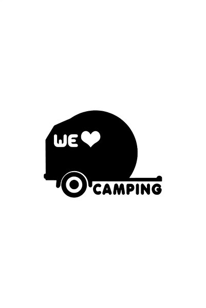 Generic Brand We Love Camping Wall Decor Sticker 40 X 28 cm