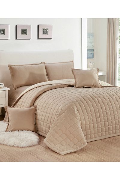 Generic Compressed two-sided Comforter Set Twin Size Tow color, 4 Pieces, Single Size