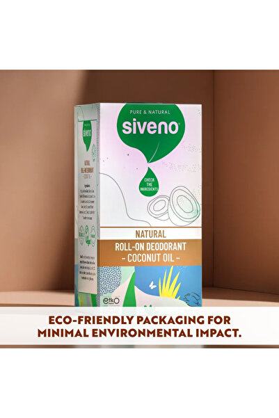 Siveno 100% Natural Anti-Sweat Deodorant for Men, Herbal Stain-Free Stick Man Roll-On - 50ml, No Aluminium,