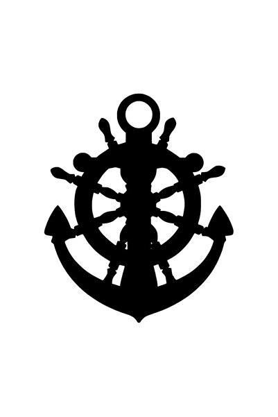 jurastore ملصق عالي الجودة من Xpetrana- بتصميم الرمح والدفة، مقاس 10 × 12 سم