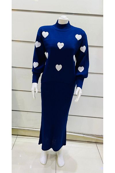 BACTERİX Heart Sweater Dress Set