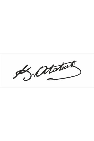 pınaxar Kemal Atatürk Signature Sticker A+ Quality 30 X 9 cm Durable