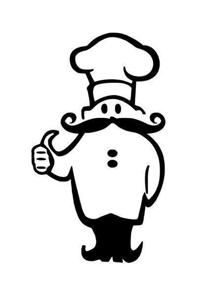 Generic Brand Approving Chef Wall Decor High Quality Sticker 40 X 68 cm