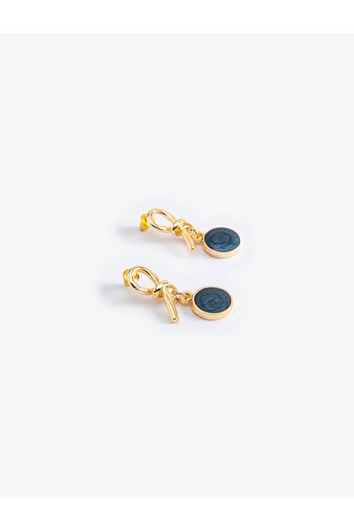 Koton Knot Detailed Rhinestone Earrings