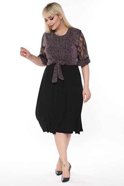 modayız Sparkly Plus Size Evening Dress 17B-2319