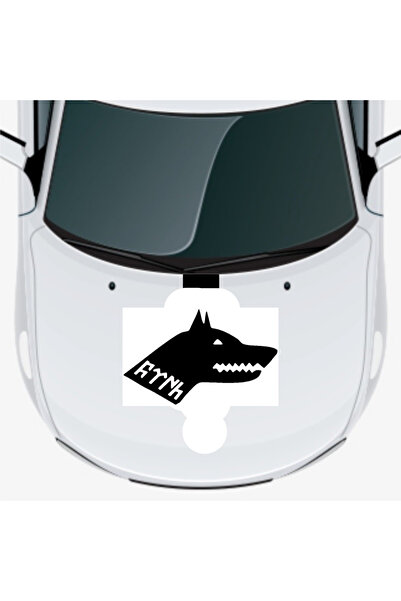 Generic Brand Göktürkçe Turkish Written Wolf 2 Auto Hood Quality Quality Stic...