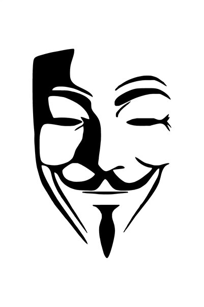 Generic Brand V for Vendetta Wall Decor Quality Quality Sticker 40 X 60 cm