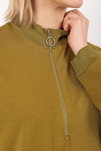Linvey Stand Collar Zippered Large Size Comfortable Fit Tunic (K7568 Battali)