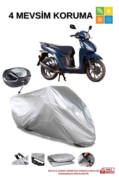 AutoEN Honda Dio ARKA ÇANTA UYUMLU GRİ SU GEÇİRMEZ BRANDA (MOTOSİKLET)