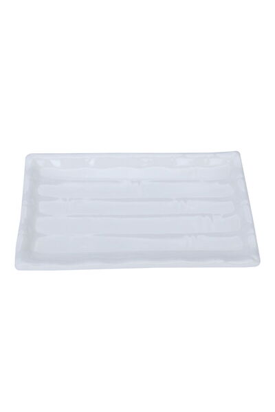 Alsaif Gallery Al Saif Gallery Melamine Serving Plate, 203×138×20 - White