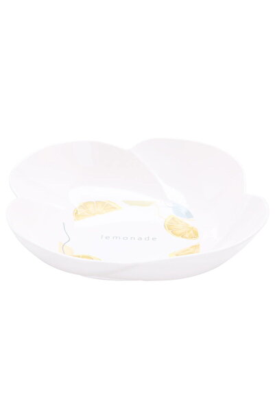 Alsaif Gallery Al Saif Gallery porcelain serving plate, circular, lemon patte...