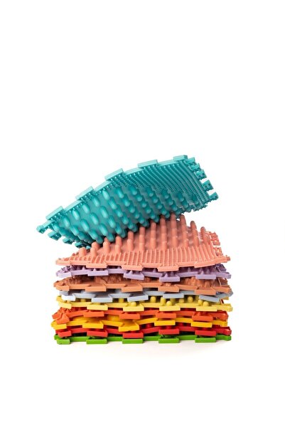 Ortohalı 10 Modüllü Ortopedik Halı Çocuk Duyu Matları Puzzle Çocuk Masaj Halıları Oh104