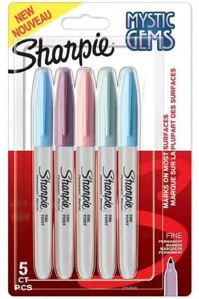 STOREMAX Ysstorex Fine Permanent Permanent Marker, Mystic Gems, Pack of 5 Starcolxollection 655141