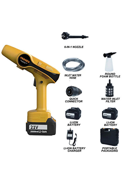 Genel Markalar Araç Yıkama Makinesi Şarjlı 1200 Mah Batarya Hayvan Yıkama, Bahçe Sulama Makinesi Pr-ac96 Huracan