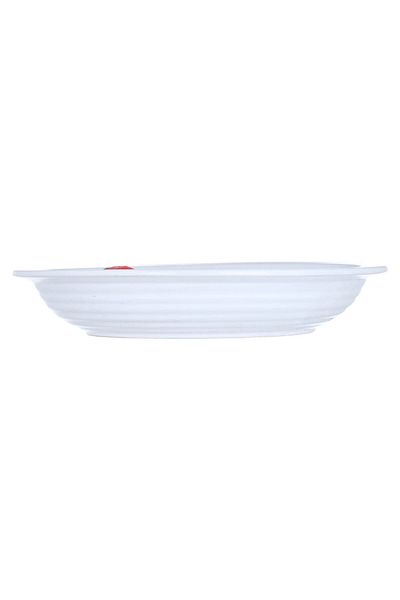 Alsaif Gallery Al Saif Gallery Porcelain Soup Bowl, 23 x 23 x 4.2 cm, decorated with oranges - white
