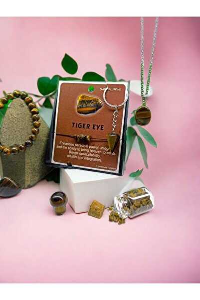 Zodyak Doğal Taş TIGER EYE NATURAL STONE SET (CERTIFIED)