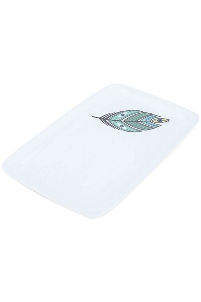 Alsaif Gallery Al Saif Gallery porcelain serving plate, 34 x 25 cm, rectangular - white