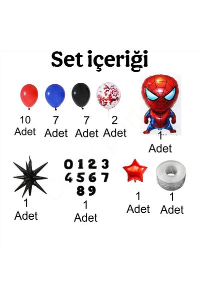CUGY Spiderman Concept 4 Year Old Mini Birthday Party Set