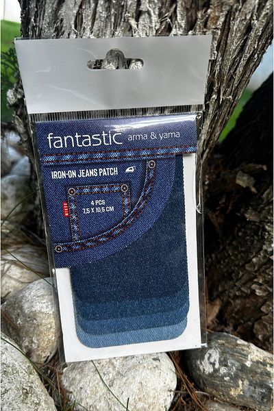 FANTASTIC ARMA Pachet de 4 - Patch de armă pentru blugi, pentru denim și blugi, pentru reparații și utilizare decorativă