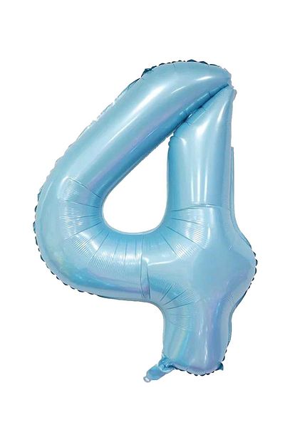 Patladı Gitti 4 Figures Baby Blue Foil Balloon 32 Inches 76-82 cm