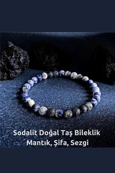 LADIN DOGALTAŞ سوار الحجر الطبيعي سوداليت 6 مم (المنطق، الشفاء، التوازن العاط...