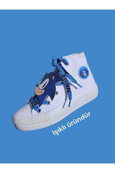 LİASSHOES White Linen Sonico Lacing Detail Side Light Children's Sneakers Sneakers