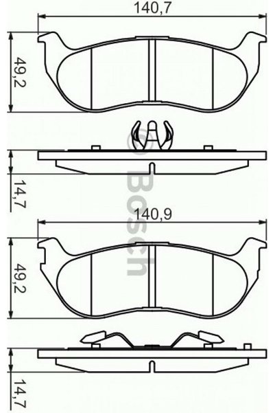 Bosch Disk Balata Cherokee 01-08, Wrangler Iı 96-08 Arka -