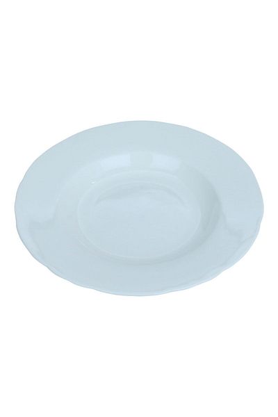 Alsaif Gallery Al Saif Gallery porcelain serving plate, 8 inches, round - white