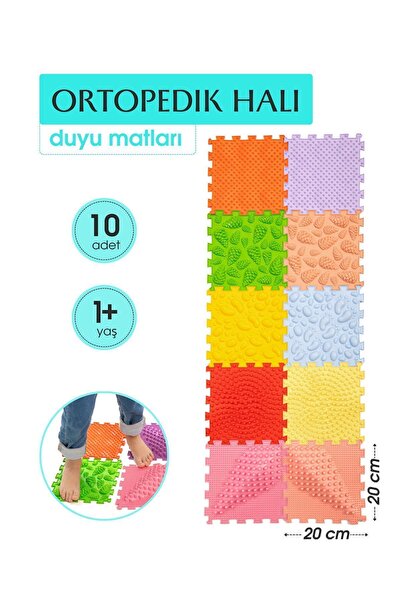 Ortohalı 10 Modüllü Ortopedik Halı Çocuk Duyu Matları Puzzle Çocuk Masaj Halı...