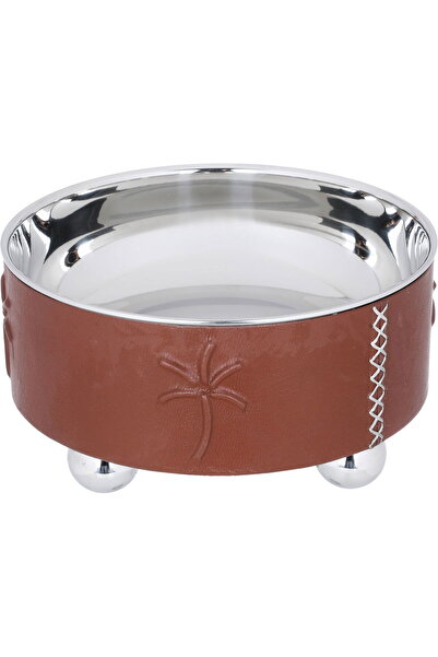 Alsaif Gallery Al Saif Gallery Steel Salad Bowl, 24 x 24 x 13 cm, Round, Flor...