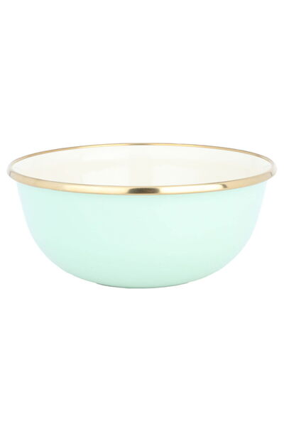 Alsaif Gallery Al Saif Gallery Steel Bowl, 16 cm, with lid, light green
