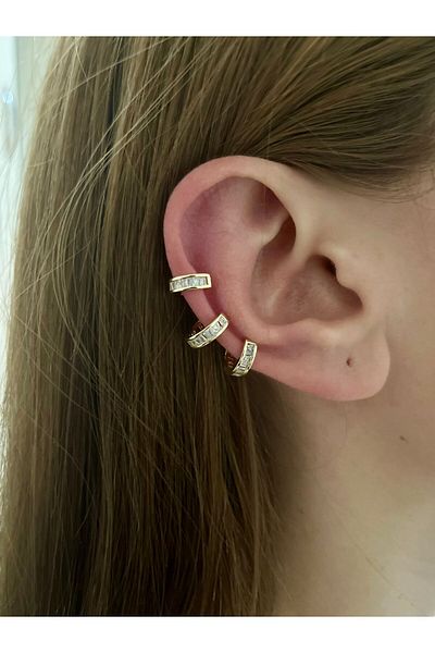 LUZ Three Earrings Look Earcuff Cartilage Earrings