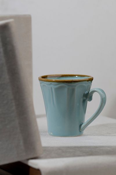 Countra 6-Piece Ceramic Custom Coffee Foam Pattern Vintage Cup Mug Tea Cup Coffee Mug