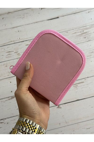 Fulya Tuhafiye Pink Medium Sewing Kit and Sewing Kit with Wallet