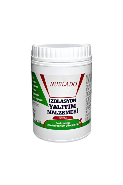 NUBLADO İzolasyon Yalıtım Malzemesi 1 Kg Beyaz Renk Su Sızdırmaz Elastik Boyanabilir Rutubet Nem Yalıtımı.