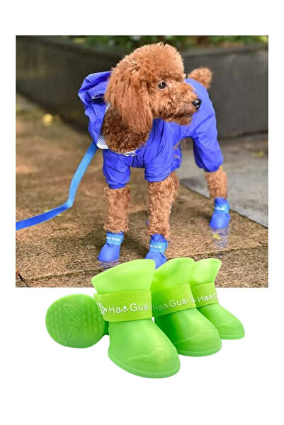 Trade Bazaar Kedi ve Köpekler İçin Pati Ayakkabısı, Silikon Kaymaz Taban Cırt Cırtlı Pati Ayakkabısı