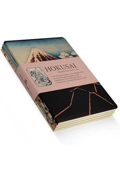 STOREMAX Mount Fuji Series Iii - A6 Hokusai Set of 4 Unlined Notebooks Iii - Total 192 Pages
