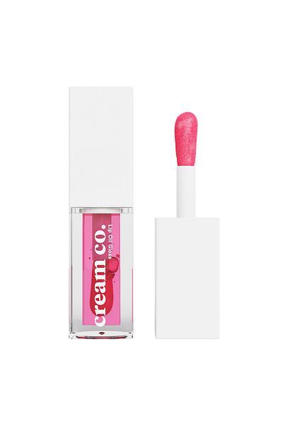 Cream Co. Lippenöl Gloss Mit Vitamin E, Jojobaöl & Fruchtöl 5 ml, veganer Lipgloss, Passionsfrucht