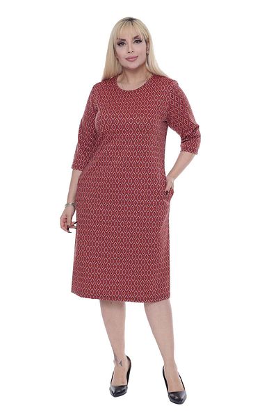 modayız Jacquard Pocketed Winter Plus Size Dress 30a-2269