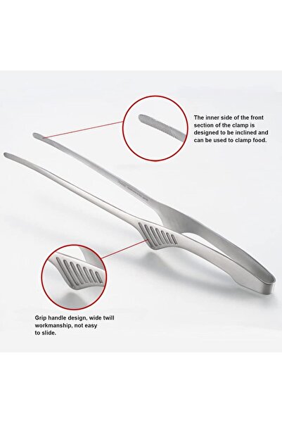 ARVALE Sihirli Şef Cımbız Maşası - Yere Temas Etmez Kirletmez Özellikli 23 CM - GOLD