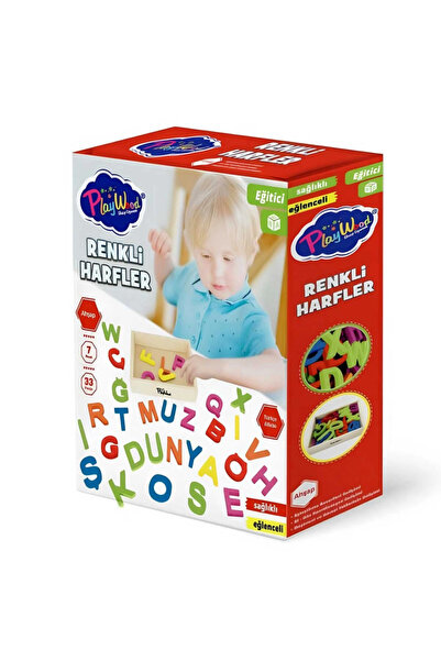 NW NessiWorld حروف ملونة 33 قطعة مع علبة خشبية