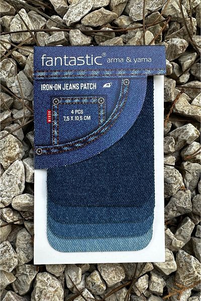 FANTASTIC ARMA Pachet de 4 - Patch de armă pentru blugi, pentru denim și blugi, pentru reparații și utilizare decorativă