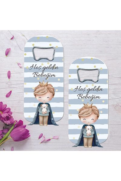 Ege ajans Baby Boy Opener Magnet with 10 Wooden Embossing Figures