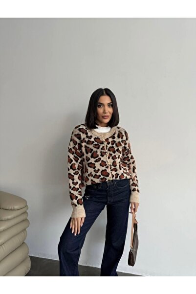 Paydey Leopard Pattern Cardigan