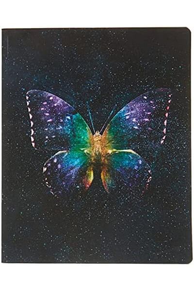 STOREMAX Sellbuystore Color 20X25 80Yp. Checkered Bind Note Butterfly Hardcover Boutique Notebook 1053513