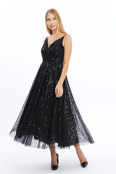 Asees Pearl Bead Fabric Double Breasted Women's Evening Dress - Rope Strap Homecoming Dress