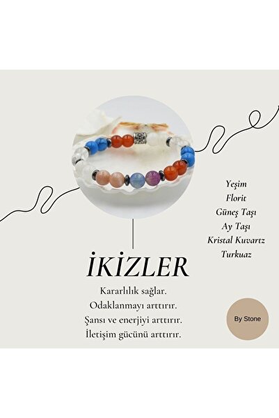 Zodyak Doğal Taş سوار من الحجر الطبيعي بعلامة التوائم (للرجال). |   معتمد