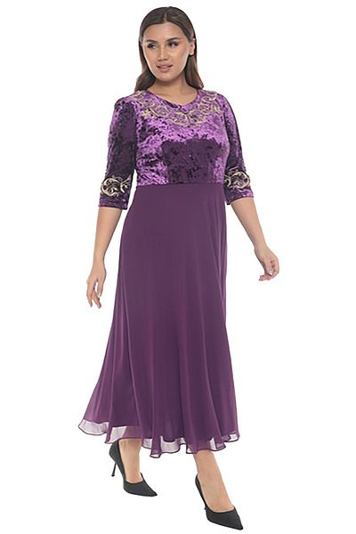 modayız Κεντητό βραδινό φόρεμα Plus Size F10-2334