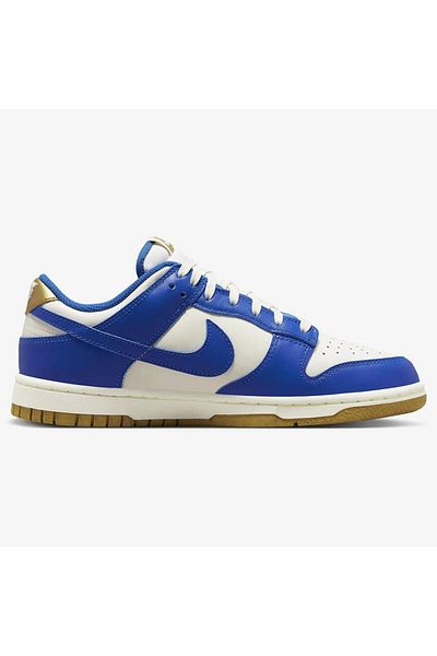 Nike Dunk Low White Navy Blue Genuine Leather Women's Sneakers